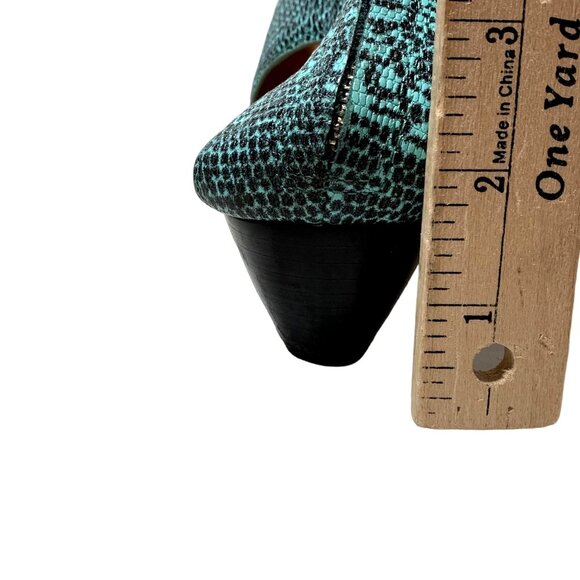 Rebecca Minkoff Sandals Womens 7.5 Wedge Ankle Strap Zip Multicolor Animal Print - Picture 9 of 16